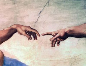 Michelangelo-Adam-touching-the-hand-of-God-Sistine-Chapel